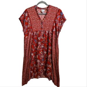 Knox Rose Mixed Bohemian Floral Pattern Cottage Dress size Medium